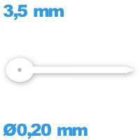 Aiguille complication à l'unité diamètre : 0,20 mm long : 3,5mm   de montre - blanc