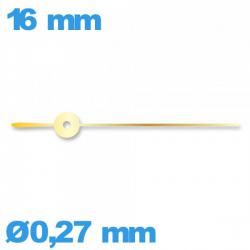 Aiguille (seconde)   Ø0,27 mm long : 16mm  pour mouvement montre - doré