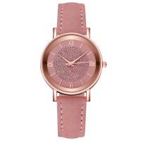 Petite montre rose femme pas chère chiffres romains