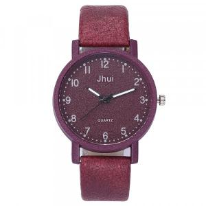 Montre bracelet violet cuir pas chère