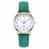 Montre femme petit prix vert aiguilles lumineuses