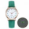 Montre femme petit prix vert aiguilles lumineuses