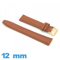 Bracelet pour montre  Camel Cuir véritable 12 mm Lisse