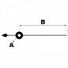 Aiguille des secondes à l'unité  Ø0,27 mm  taille : 16mm pour mouvement  - noir