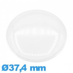Verre 37,4 mm bombé Circulaire de montre en plexiglas