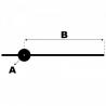 Aiguille (seconde) argenté de mouvement montre à l'unité Suisse  longueur : 16.5 mm