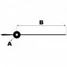 Aiguille des secondes seule  Ø0,27 mm long : 16mm  pour mouvement  - argenté