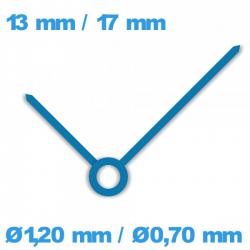 Jeu d'aiguille (Ø1,20 mm / Ø0,70 mm) pour mouvement  - bleu