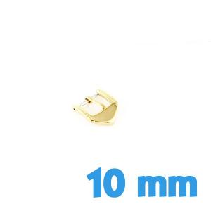 Boucle ardillon pour bracelet montre pas chère acier dorée 10 mm