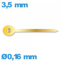 Aiguille complication à l'unité diam : 0,16 mm   de mouvement  - doré