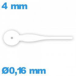 Aiguille complication blanc  montre seule  diamètre : 0,16 mm longueur : 4 mm