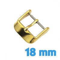 Fermoir ardillon pour bracelet montre pas cher dorée 18 mm