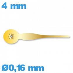 Aiguille de sous-cadran doré pour mouvement    diam : 0,16 mm  