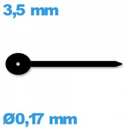 Aiguille  de mouvement montre noir diam : 0,17 mm  longueur : 3,5mm sous-cadran 