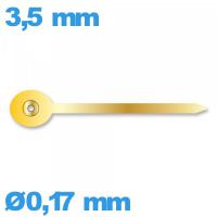 Aiguille complication à l'unité  Ø0,17 mm longueur : 3,5 mm  de montre - doré