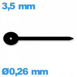 Aiguille de sous-cadran noir  de montre à l'unité  diam : 0,26mm  