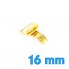Boucle déployante pas chère dorée 16 mm bracelet montre cuir plastique silicone