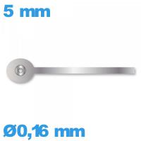 Aiguille  pour mouvement montre argenté  Ø0,16 mm longueur : 5 mm complication - 