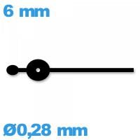 Aiguille sous-cadran   Ø0,28 mm  de mouvement de montre - noir