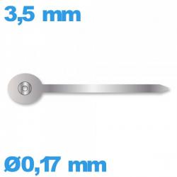 Aiguille argenté   longueur : 3,5mm sous-cadran  montre