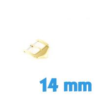 Boucle ardillon bracelet montre pas chère de couleur dorée 14 mm