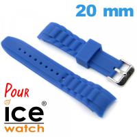 Bracelet Cahoutchouc Bleu pour montre pour Ice Watch 20mm