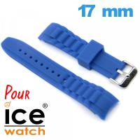 Bracelet Cahoutchouc Bleu de montre Ice Watch 17mm