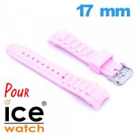 Bracelet Silicone Rose 17mm de montre pour montre Ice Watch