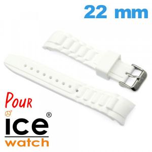 Bracelet de montre pour montre Ice Watch Blanc Cahoutchouc 22 mm