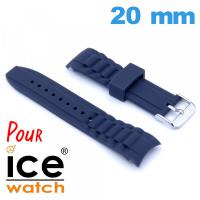 Bracelet Cahoutchouc 20mm Bleu foncé pour montre pour montre Ice Watch
