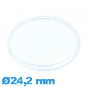 Verre de montre en Plastique 24,2 mm extra plat Circulaire