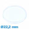 Verre extra plat 22,2 mm montre Circulaire plexiglas