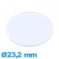 Verre plat et fin pour montre plexiglas Circulaire 23,2 mm