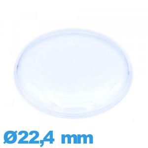 Verre acrylique Circulaire de montre 22,4 mm haut bombé avec pas