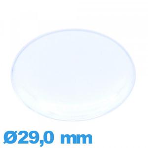 Verre forme de punaise Circulaire plexiglas 29,0 mm pour montre