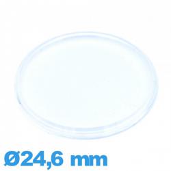 Verre en Plastique Circulaire extra plat 24,6 mm pour montre