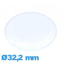 Verre Circulaire 32,2 mm plexiglas forme de punaise montre