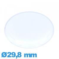 Verre forme de punaise 29,8 mm de montre Circulaire en plexiglas