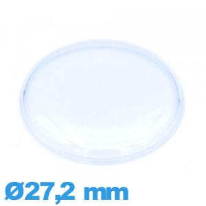 Verre de montre en plexiglas 27,2 mm haut bombé avec pas Circulaire Verre de montre en plexiglas 27,2 mm haut bombé avec pas Circulaire