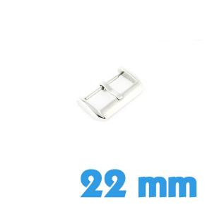 Boucle de type ardillon pour bracelet montre argentée 22 mm