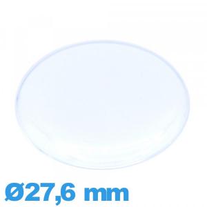 Verre en plexiglas forme de punaise pour montre Circulaire 27,6 mm