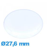 Verre en plexiglas forme de punaise pour montre Circulaire 27,6 mm