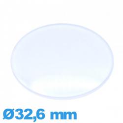 Verre légèrement bombé Circulaire plexiglas 32,6 mm pour montre