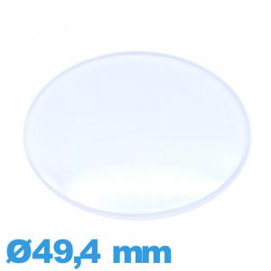 Verre légèrement bombé Circulaire en plexiglas 49,4 mm pour montre