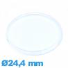 Verre 24,4 mm extra plat Circulaire montre acrylique