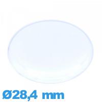 Verre Circulaire 28,4 mm en plexiglas forme de punaise de montre