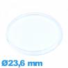 Verre extra plat montre plexiglas Circulaire 23,6 mm