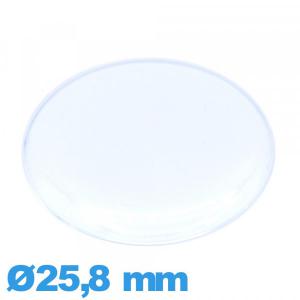 Verre forme de punaise 25,8 mm montre Circulaire en Plastique