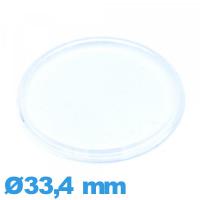 Verre en acrylique Circulaire montre 33,4 mm extra plat