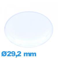 Verre pour montre plexiglas 29,2 mm forme de punaise Circulaire